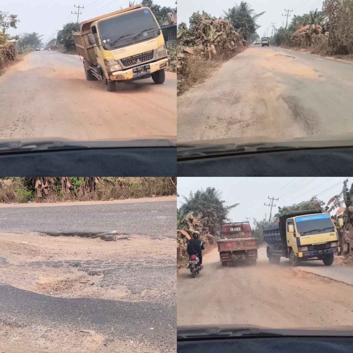 Jalan Rusak di Desa Sungai Dua Kecamatan Rambutan Banyuasin Jadi Keluhan Warga, Lubang dan Debu Ancam Kesehatan Dan Kenyamanan Pengguna Jalan