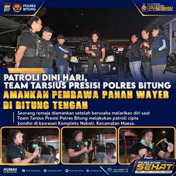 Team Tarsius Presisi Polres Bitung Amankan Remaja Pembawa Panah Wayer di Kompleks Nabati