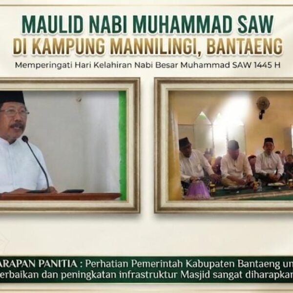 Maulid Nabi Muhammad SAW di Kampung Mannilingi Bantaeng, Panitia Harap Perhatian Pemerintah untuk Infrastruktur Masjid